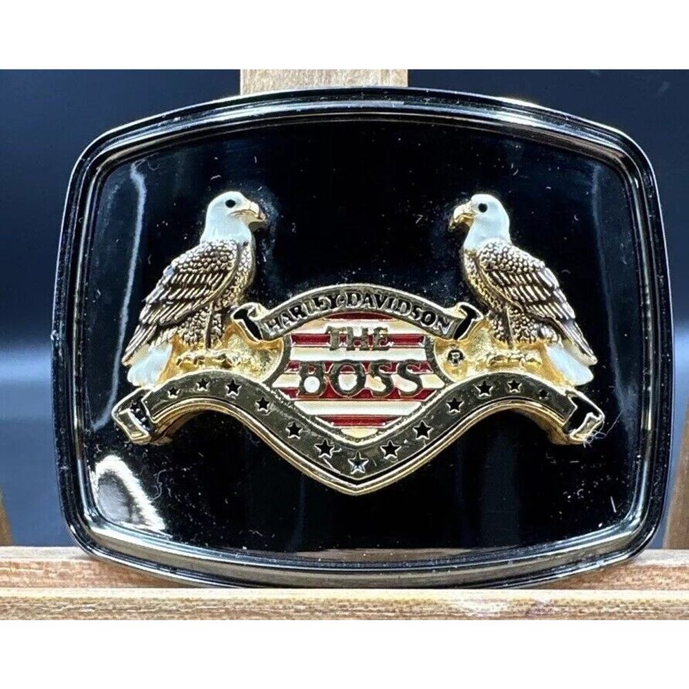 Vintage 1978 Harley Davidson Metal Belt Buckle Eagle Raintree The Boss Rare